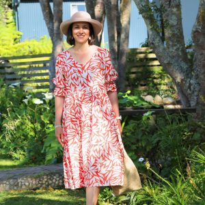 Midi Frill Sleeve Dress